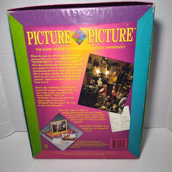 Vintage Picture Picture Game by Golden - 1992 Edition - 100% Complete! - Picture 6 of 7